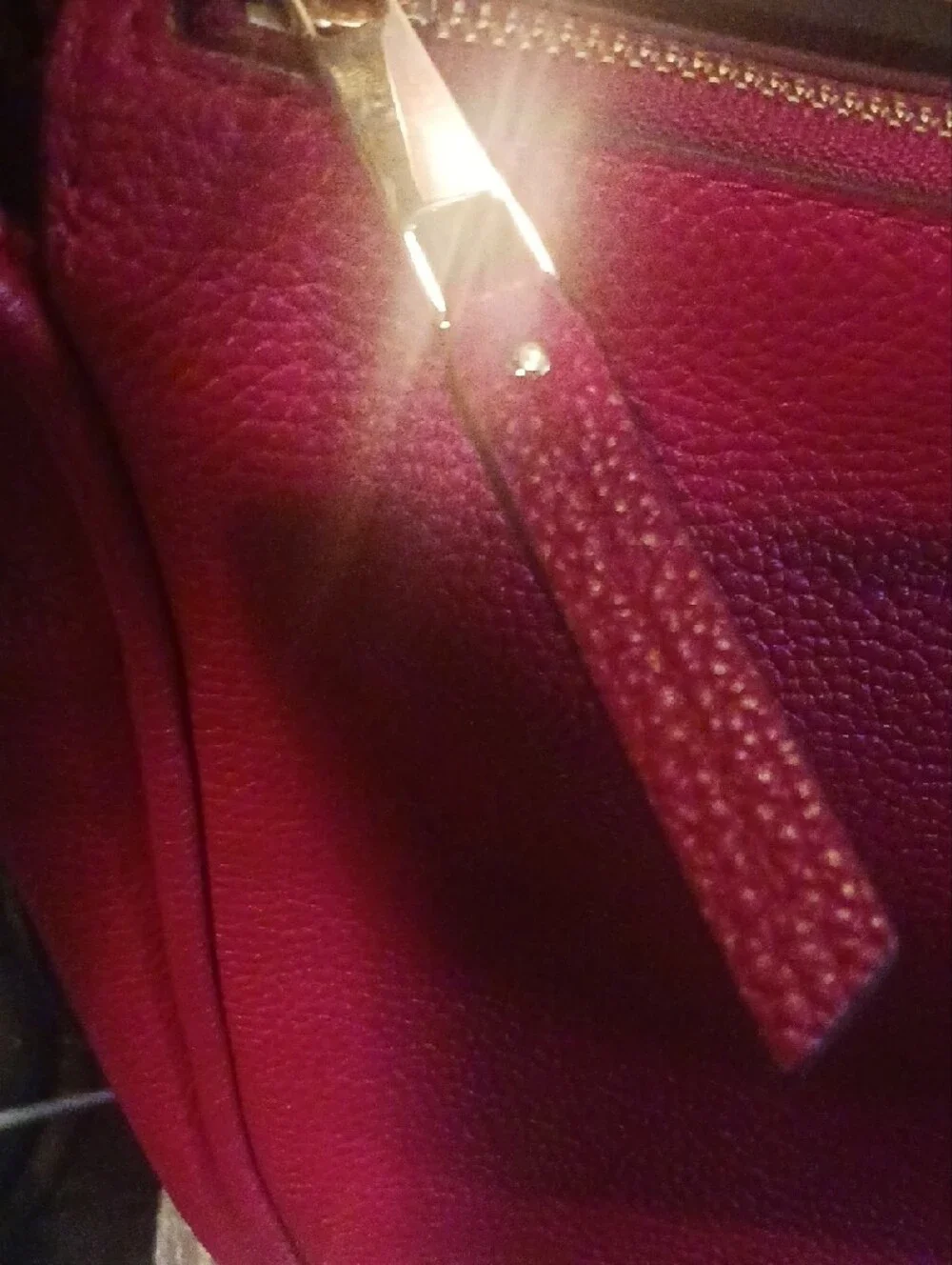 Marc Jacobs Pebbled Leather Hobo in Berry with Gold Hardware